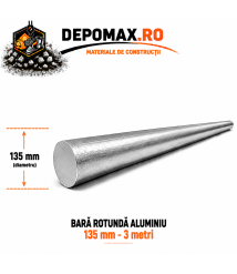 Bara rotunda aluminiu 135 mm, 3 metri, EN AW-6082